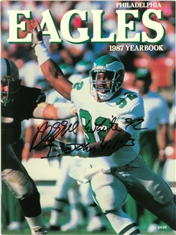 1987 Reggie White Signed & Inscribed Philadelphia Eagles Yearbook (PSA/DNA)